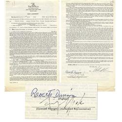 Roberto Duran Contract Signed