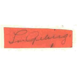 Lou Gehrig Autograph