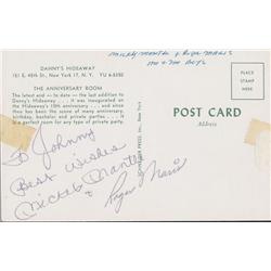 Mantle/Maris Signed Postcard