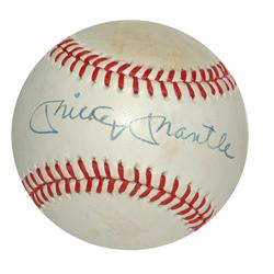 Mickey Mantle Signed Ball JSA LOA