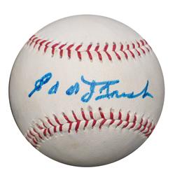 Edd Roush Signed Ball