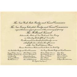 Holland Tunnel Invitation & Ticket