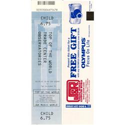 WTC Observatory Ticket