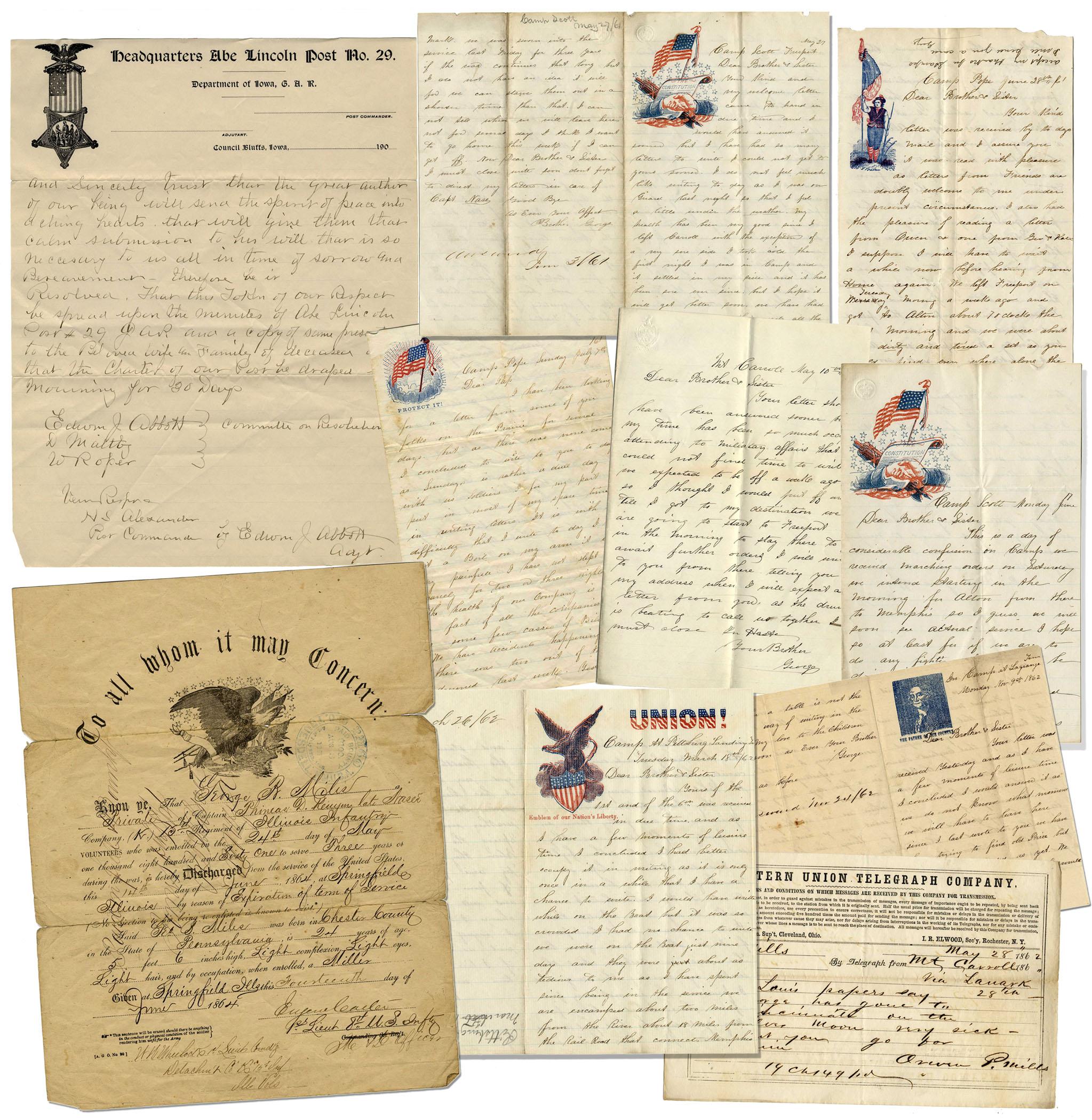 66 Civil War Soldier Letter Lot