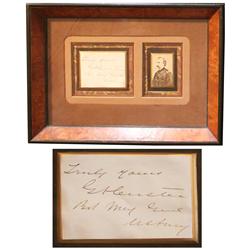 George Custer Signed Note