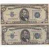 2 $5 SILVER CERTIFICATES 1934