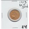 $2.5 GOLD QUARTER EAGLE INDIAN 1913