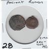 2 ANCIENT ROMAN COINS CIRCA 250-400