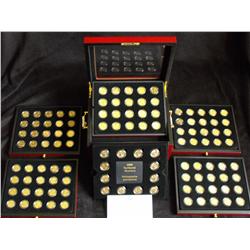 STUNNING WOOD CHEST OF 112 TERRITORIAL 2009 GOLD QUARTERS