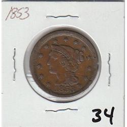 1853 LARGE CENT