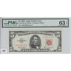 $5 1963 RED SEAL PMG 63 EPQ