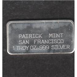 1 OUNCE SILVER BAR .999