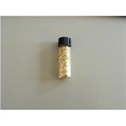 GLASS VIAL OF GOLD FLAKE