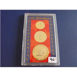 24 KT BICENTENNIAL SET IKE HALF QUARTER