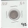 Image 1 : 1858 1/2 DIME SILVER
