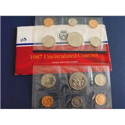 1987 UNC COIN SET US MINT