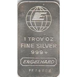 ENGELHARD 1 OUNCE SILVER BAR .999 FINE