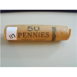ROLL OF RED WHEAT CENTS (UNC) DATE UNKNOWN BUT THINK 1957