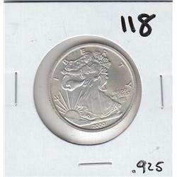 STERLING 2000 STANDING LIBERTY COMM. GOLD REVERSE