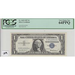 $1 1957 SILVER CERTIFICATE PCGS 64