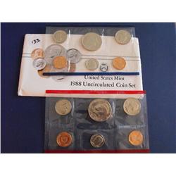1988 UNC COIN SET D AND P MINTS