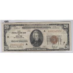 $20 ***BOSTON*** 1929 FRBN