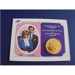 OFFICIAL COMMEMORATIVE PRINCE WALES LADY DIANA 1981