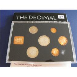 DECIMAL COIN SET BRITAIN IRELAND 1971