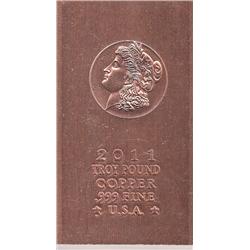1 TROY POUND OF PURE COPPER BAR .999 FINE