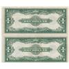 Image 2 : SCARCE 2 CONSECUTIVE $1 1923 LARGE SILVER CERTIFICATES SUPER APPEAL