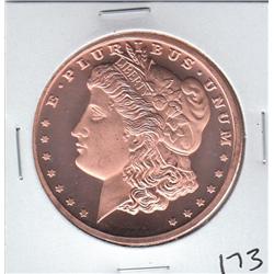 1 OUNCE PURE COPPER ROUND .9999