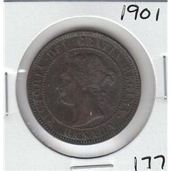 LARGE COPPER 1901 CANADA CENT
