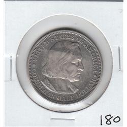 1892 COLOMBIAN SILVER  HALF