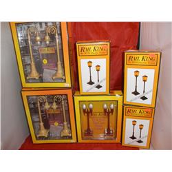 SIX MTH O GAUGE LAMP POST SETS OB