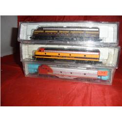 THREE N SCALE E8 DIESELS OB