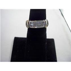 2 Tone 14K Gold 1 Carat Princess Cut Diamond Ring, Size 4.75