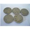 Image 1 : 5 Buffalo Nickels, 1920,24,26,36,36