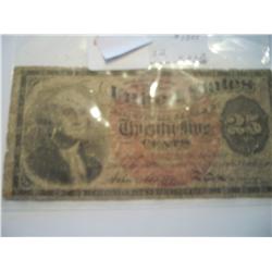 RARE 1863 US 25 Cent US Fractional Currency