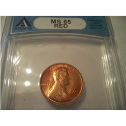 1972 Full Red Graded MS-65 Lincoln Cent
