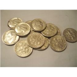 12 1964 90% Silver Roosevelt Dimes