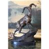 Image 1 : Regal Bronze Sculpture Ram on a Rock Edge