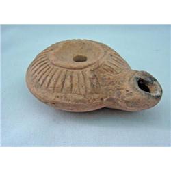 Holy Land Oil Lamp c. 100-300 AD. pale red earth tone