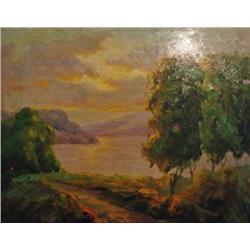 OIL ON CANVAS - ~Coastal Landscape~ Scene