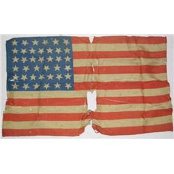 Antique 39 Star United States Flag - 1889