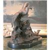 Image 2 : Wonderful Bronze Sculpture Retriever Hunting Dog & D