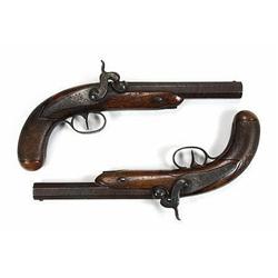 PAIR DUELING PISTOLS - Pair Percussion Dueling Pistols