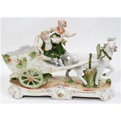 CONTINENTAL PORCELAIN FIGURE PLATEAU