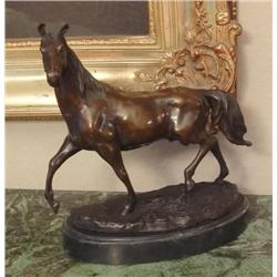 Magnificent Bronze Sculpture Trotting Horse