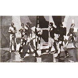 Isabel Bishop SEVEN STUDENTS 1981, Pub 1984 LE Etching