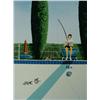 Image 2 : The Pool Surrealist Framed Art Print Fish Artist Signed